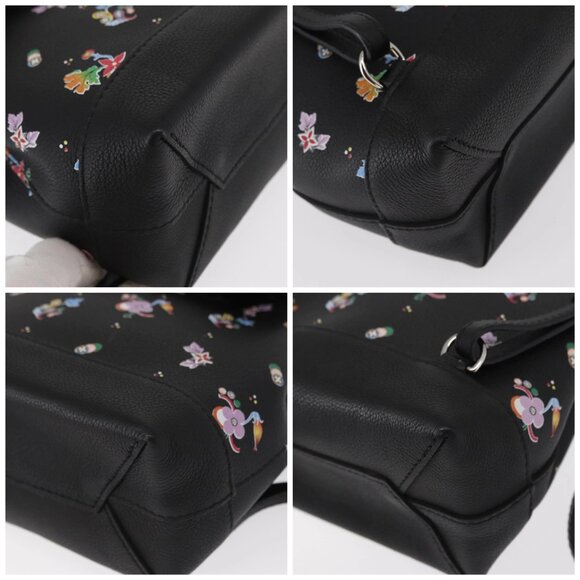 LOUIS VUITTON Floral Print Rock Me Backpack Leather Black M54848 Auth ka827M main image 11